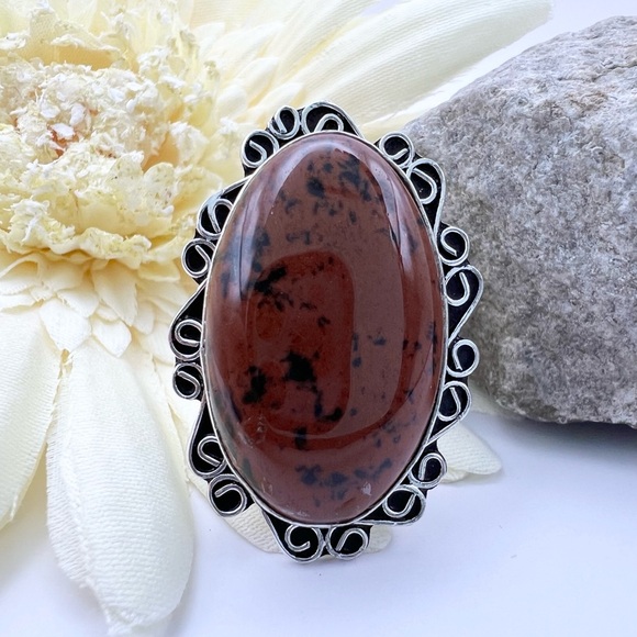 MAHOGANY OBSIDIAN RING - Picture 8 of 8